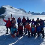 Las 14 mujeres de Viajes Oxígeno y el Breithorn de fondo